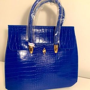 Blue croc bag